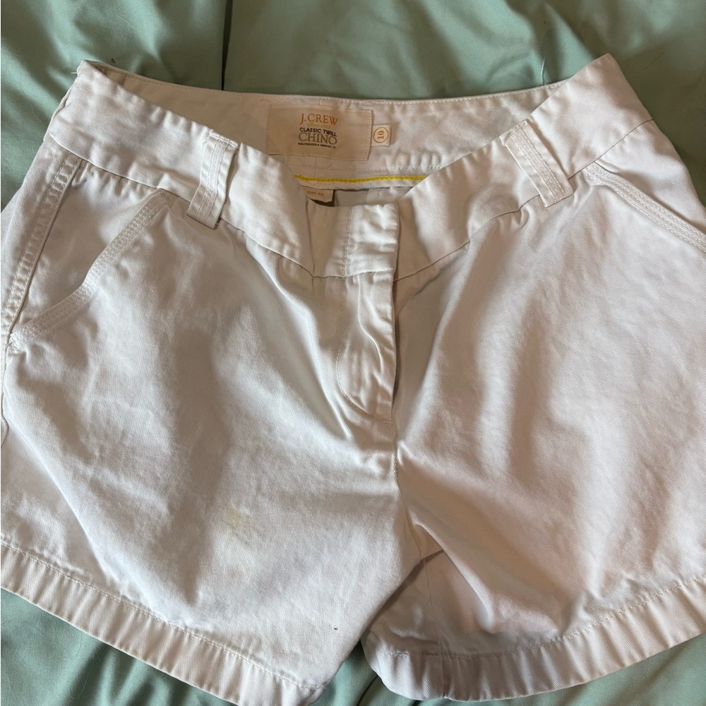 J. Crew Women's White Chino Shorts